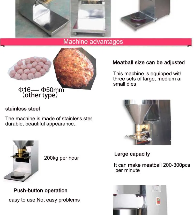 Zhengzhou Hongle Standard Export Wooden Box Meatball Forming Vegetable Ball Machine